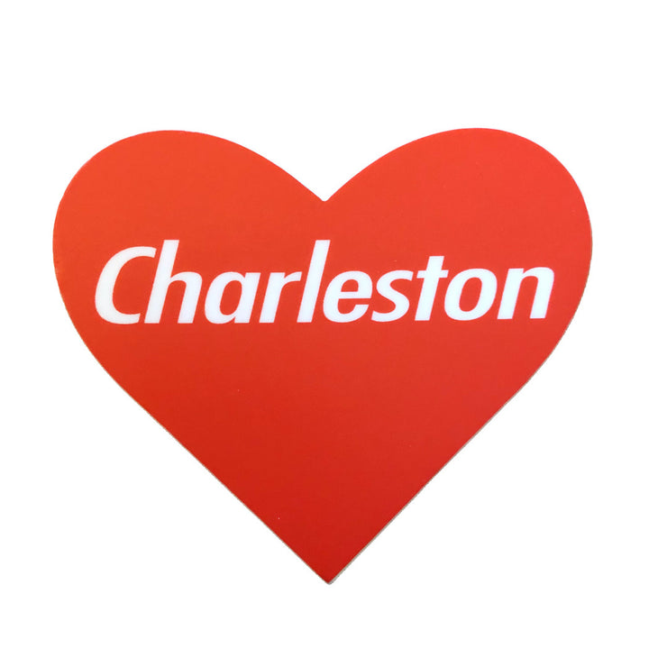 Charleston Red Heart Sticker